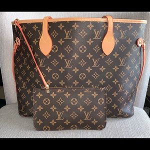 Brown Monogram Carryall Tote & wristlet